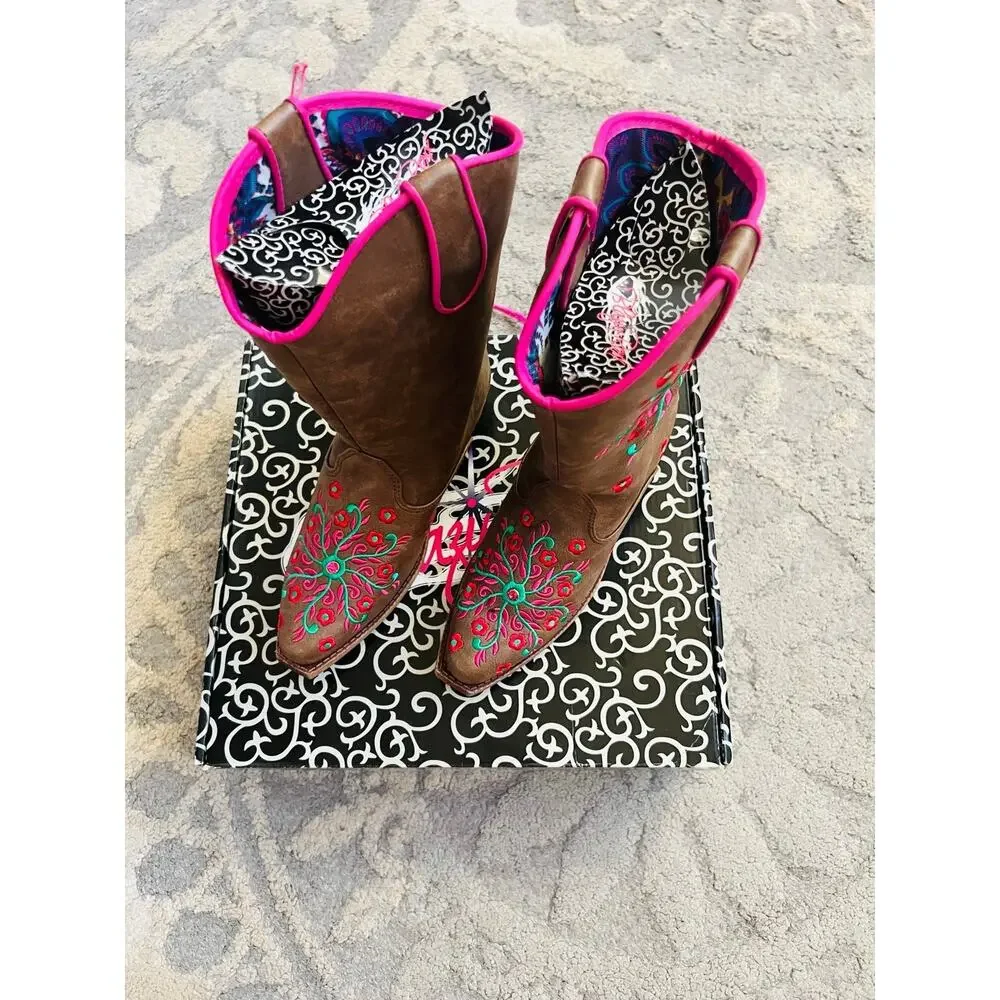 NIB❤️M&F Western Kids Cow Girl's Boot sz1.5